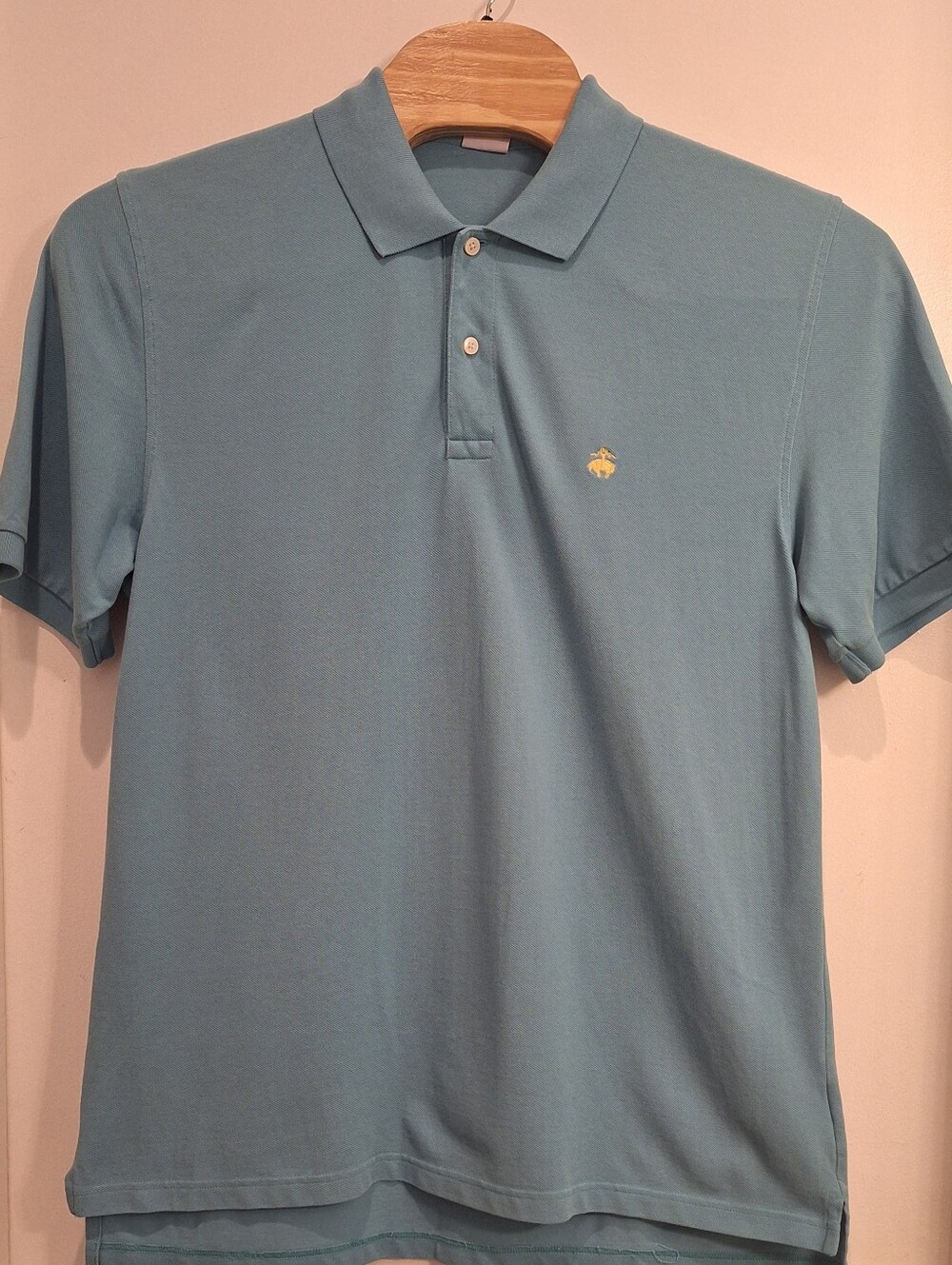 Brooks Brothers Men's Cotton Performance Polo Size XL Teal Blue With Logo